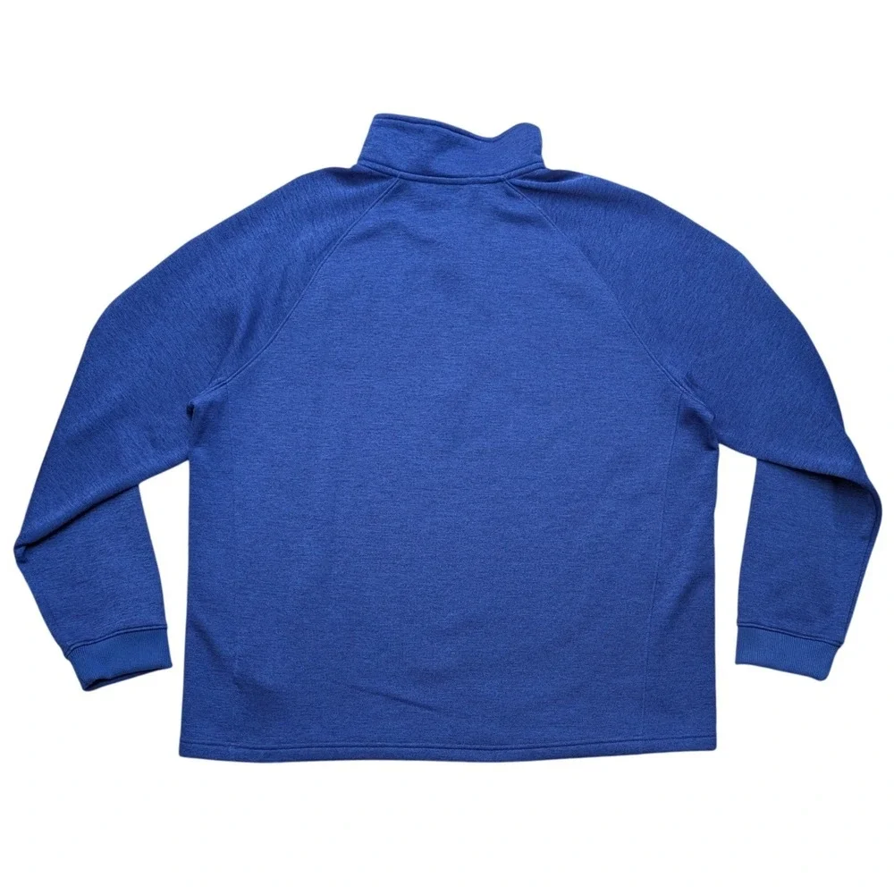 The North Face‎ Quarter Zip Pullover Mens XXL Blue Heathered Fleece Logo